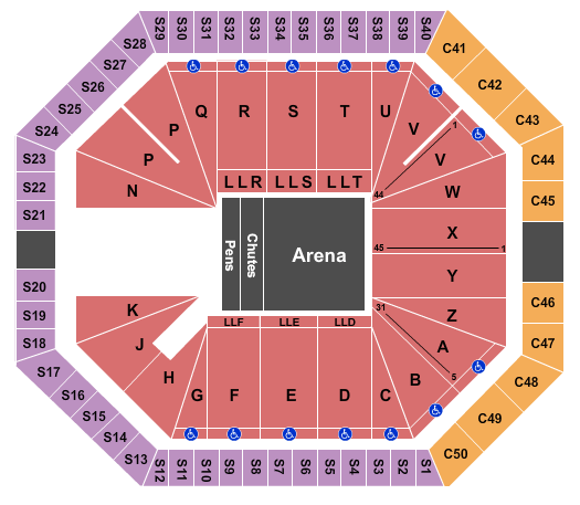 The Pit PBR Seating Chart